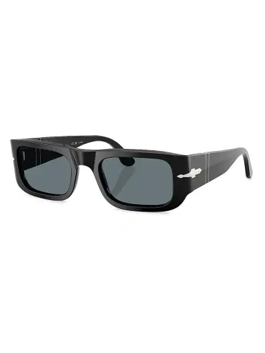 PERSOL Men's 55MM Square Pillow Sunglasses - Black | Thumbnail 1