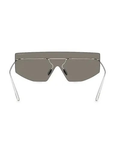 Prada Men's PR B55S Shield Sunglasses - Silver Grey | Thumbnail 3 Prada Men's PR B55S Shield Sunglasses - Silver Grey | Thumbnail 3