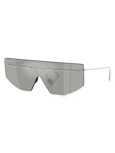 Prada Men's PR B55S Shield Sunglasses - Silver Grey | Thumbnail 1 Prada Men's PR B55S Shield Sunglasses - Silver Grey | Thumbnail 1