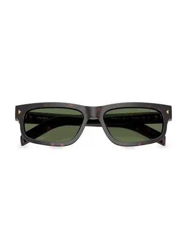 Prada Men's 57MM Rectangular Sunglasses - Brown Tort | Thumbnail 4 Prada Men's 57MM Rectangular Sunglasses - Brown Tort | Thumbnail 4