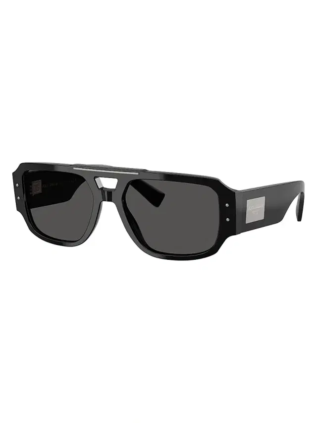 Dolce & Gabbana Men's 57MM Aviator Sunglasses - Black