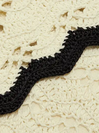 Zimmermann Women's Rhiannon Crochet Minidress - Cream Black | Thumbnail 7 Zimmermann Women's Rhiannon Crochet Minidress - Cream Black | Thumbnail 7