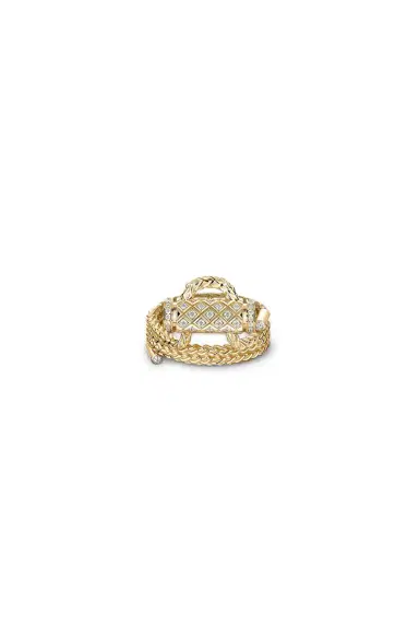 NOUVEL HERITAGE Paved Diamond Latch Ring | Thumbnail 1 NOUVEL HERITAGE Paved Diamond Latch Ring | Thumbnail 1