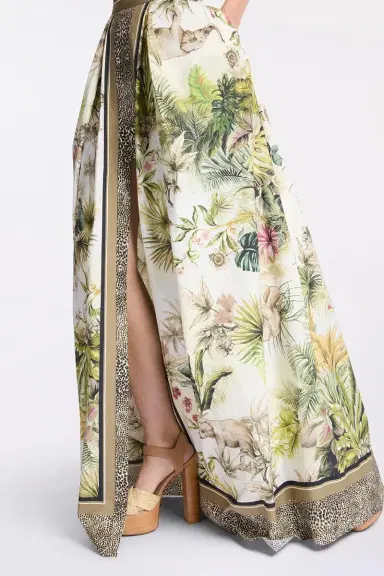 Elie Saab Printed Cotton Long Skirt | Thumbnail 3