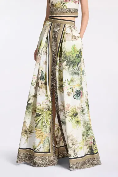 Elie Saab Printed Cotton Long Skirt | Thumbnail 4