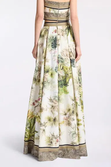 Elie Saab Printed Cotton Long Skirt | Thumbnail 5