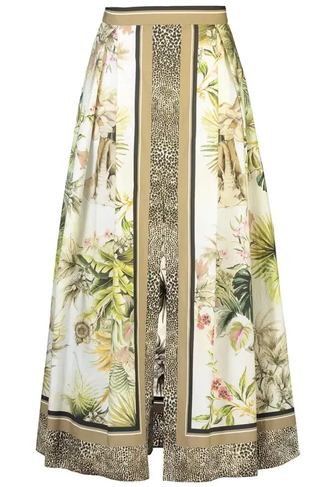 Printed Cotton Long Skirt