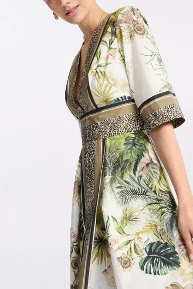 Elie Saab Printed Cotton Midi Dress | Thumbnail 3
