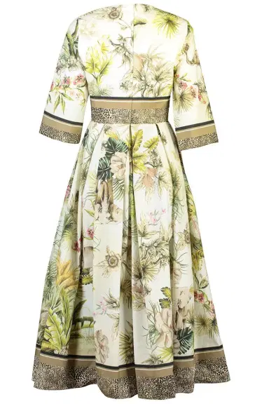 Elie Saab Printed Cotton Midi Dress | Thumbnail 5