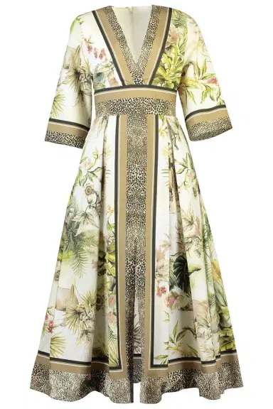 Elie Saab Printed Cotton Midi Dress | Thumbnail 1