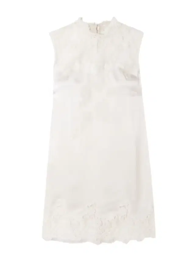 Valeria Scalloped Lace-trimmed Silk-satin Mini Dress