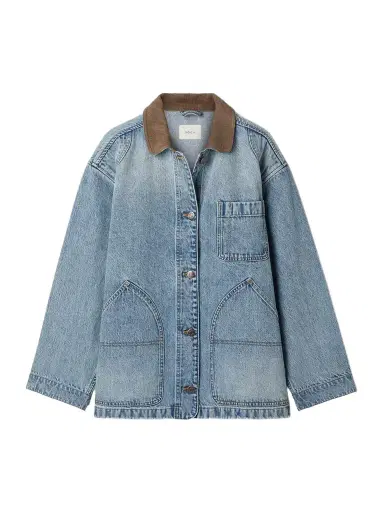 DÔEN Pascual Corduroy-trimmed Denim Jacket | Thumbnail 1 DÔEN Pascual Corduroy-trimmed Denim Jacket | Thumbnail 1