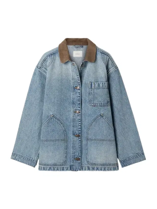 Pascual Corduroy-trimmed Denim Jacket