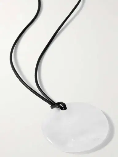 Sophie Buhai Medium Full Moon Cord, Quartz And Silver Necklace | Thumbnail 4
