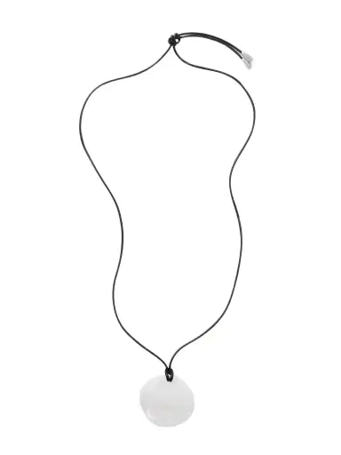 Sophie Buhai Medium Full Moon Cord, Quartz And Silver Necklace | Thumbnail 1