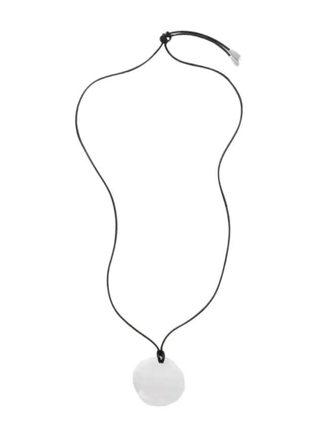 Sophie Buhai Medium Full Moon Cord, Quartz And Silver Necklace