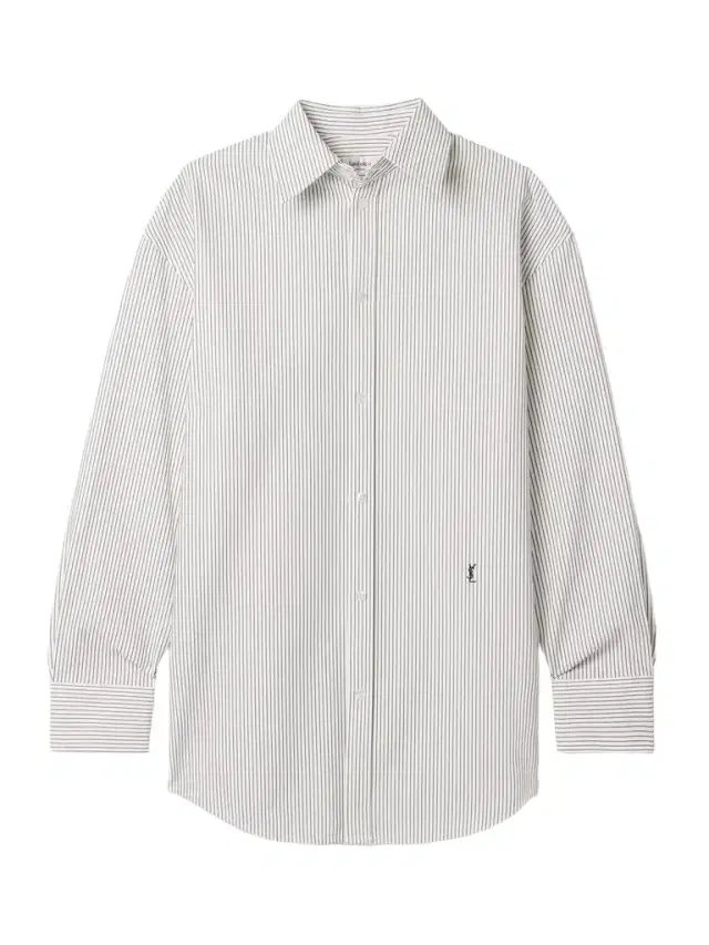 Embroidered Striped Cotton Shirt