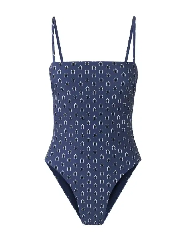 Petite Square Floral-print Recycled Swimsuit