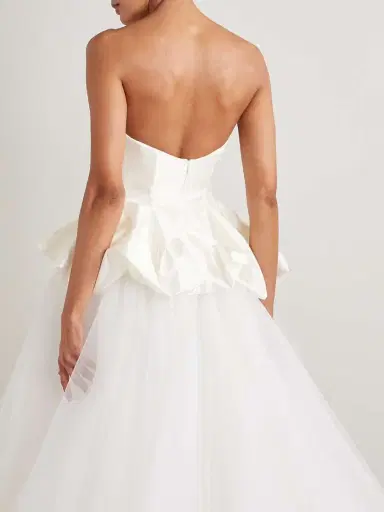 Vivienne Westwood Raven Strapless Gathered Satin Bustier Top | Thumbnail 4