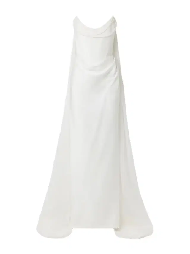 Vivienne Westwood Galaxy Cape-effect Strapless Organic Silk Chiffon-trimmed Satin Gown