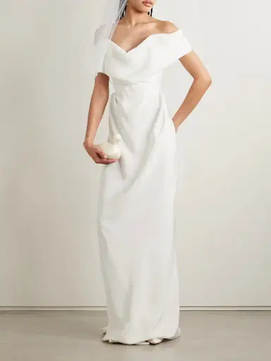 Vivienne Westwood Nova Cocotte Off-the-shoulder Draped Silk-crepe Gown | Thumbnail 2