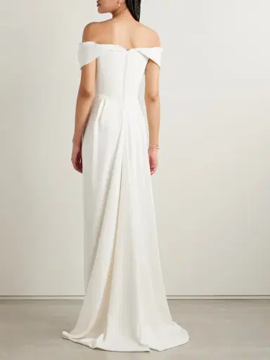 Vivienne Westwood Nova Cocotte Off-the-shoulder Draped Silk-crepe Gown | Thumbnail 4