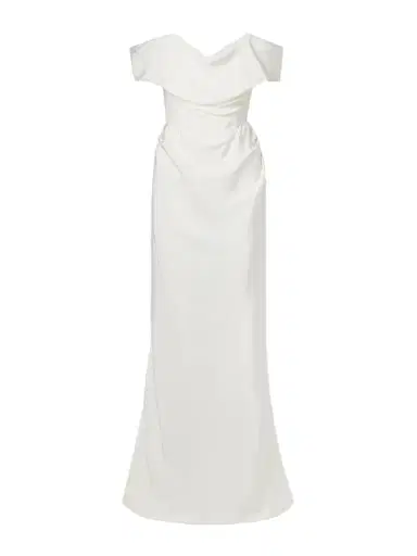 Vivienne Westwood Nova Cocotte Off-the-shoulder Draped Silk-crepe Gown | Thumbnail 1