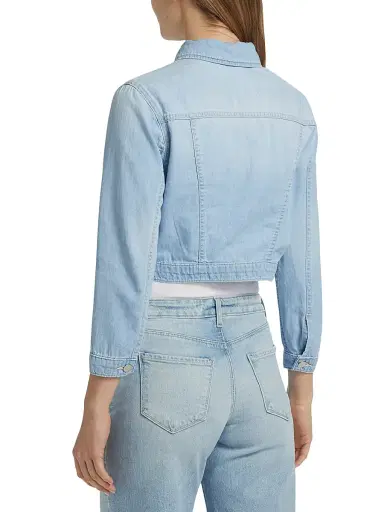 L'AGENCE Women's Koda Denim Crop Jacket - Dakota | Thumbnail 5