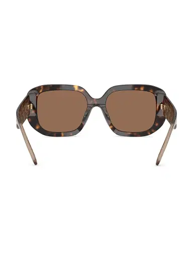 Tory Burch Women's 54MM Square Sunglasses - Dark Brown Tort | Thumbnail 4