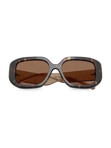 Tory Burch Women's 54MM Square Sunglasses - Dark Brown Tort | Thumbnail 5