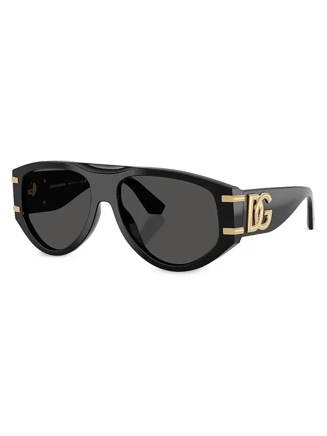 Women's 57MM Aviator Sunglasses - Black