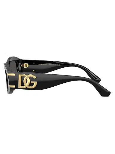 Dolce & Gabbana Women's 55MM Oval Sunglasses - Black | Thumbnail 3 Dolce & Gabbana Women's 55MM Oval Sunglasses - Black | Thumbnail 3