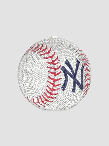 Judith Leiber Couture Women's New York Yankees Embellished Baseball Round Clutch | Thumbnail 4 Judith Leiber Couture Women's New York Yankees Embellished Baseball Round Clutch | Thumbnail 4