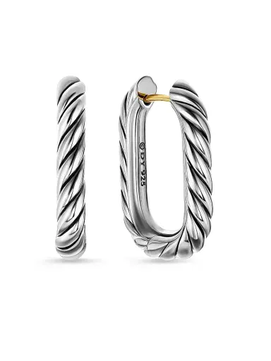 David Yurman Women's Madison Cable Hoop Earrings in Sterling Silver, 24.3MM - Silver | Thumbnail 1 David Yurman Women's Madison Cable Hoop Earrings in Sterling Silver, 24.3MM - Silver | Thumbnail 1
