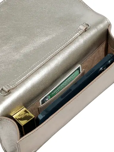 ALEXIS BITTAR Women's Crystal Curve Metallic Leather Clutch | Thumbnail 5