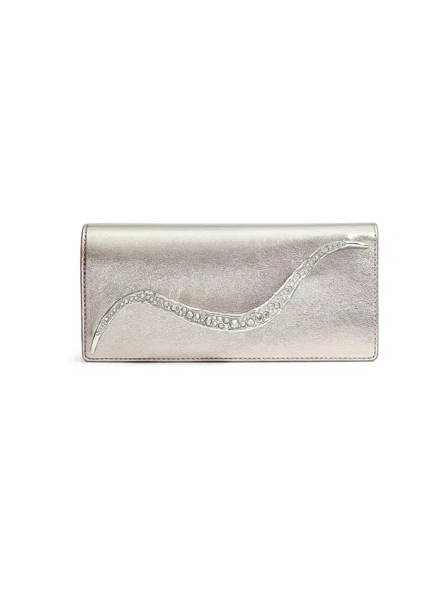 Alexis Bittar Women's Crystal Curve Metallic Leather Clutch - Champagne