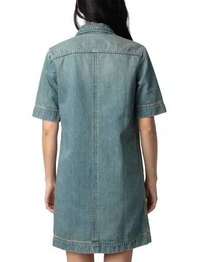 Zadig & Voltaire Women's Record Denim Minidress - Light Blue - Size Small | Thumbnail 5 Zadig & Voltaire Women's Record Denim Minidress - Light Blue - Size Small | Thumbnail 5