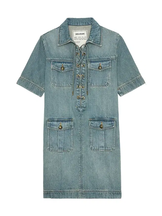 Zadig & Voltaire Women's Record Denim Minidress - Light Blue