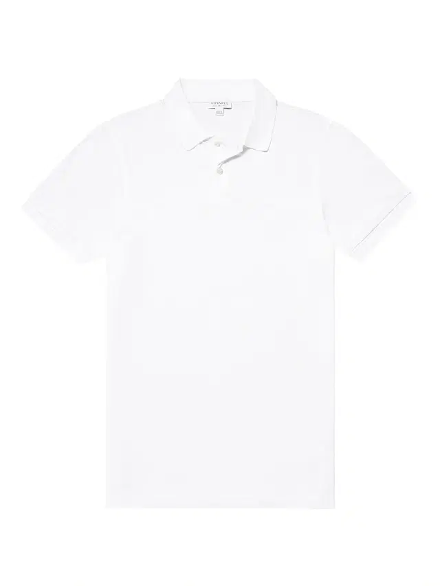 Men's Cotton Piqué Short-Sleeve Polo Shirt - White
