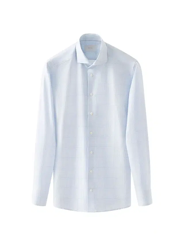 Eton Men's Contemporary-Fit Elevated Cotton-Linen Check Shirt - Blue