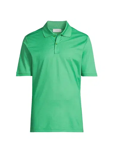 Eton Men's Cotton Piqué Polo Shirt - Green - Size XXL | Thumbnail 1