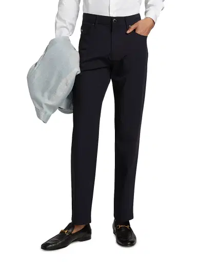 Emporio Armani Men's Techno 5-Pocket Pants - Navy Blue - Size 40 | Thumbnail 3 Emporio Armani Men's Techno 5-Pocket Pants - Navy Blue - Size 40 | Thumbnail 3