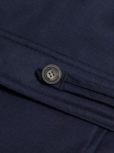 Emporio Armani Men's Wool Belted Trench Coat - Blue - Size 38 | Thumbnail 7