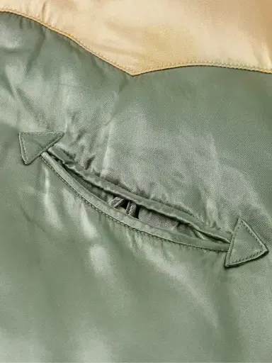 Visvim Panelled Padded Satin Down Jacket - Men | Thumbnail 4