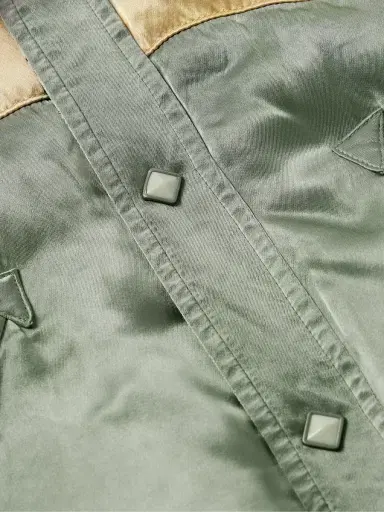 Visvim Panelled Padded Satin Down Jacket - Men | Thumbnail 5
