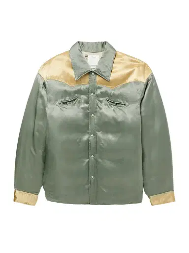 Visvim Panelled Padded Satin Down Jacket - Men | Thumbnail 1