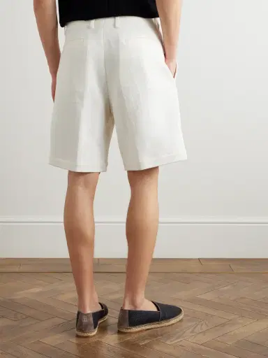 Brunello Cucinelli Straight-Leg Herringbone Cotton and Linen-Blend Bermuda Shorts - Men | Thumbnail 5 Brunello Cucinelli Straight-Leg Herringbone Cotton and Linen-Blend Bermuda Shorts - Men | Thumbnail 5