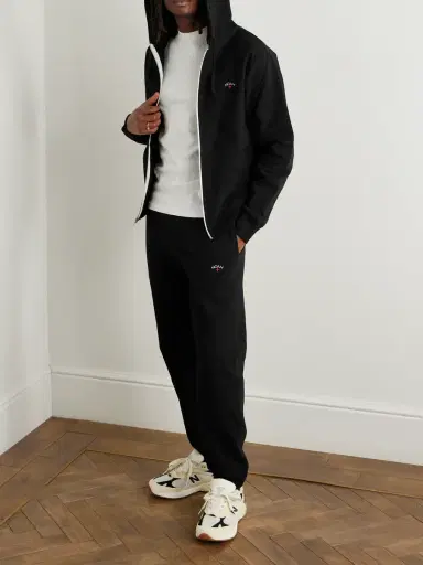 Noah Logo-Embroidered Cotton-Jersey Zip-Up Hoodie - Men | Thumbnail 2