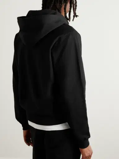 Noah Logo-Embroidered Cotton-Jersey Zip-Up Hoodie - Men | Thumbnail 4
