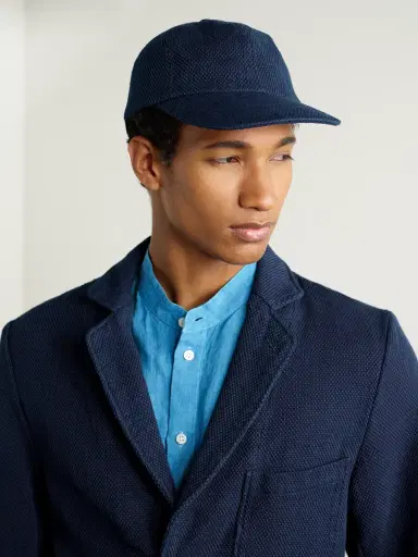 Blue Blue Japan Sashiko Cotton Baseball Cap - Men | Thumbnail 2 Blue Blue Japan Sashiko Cotton Baseball Cap - Men | Thumbnail 2